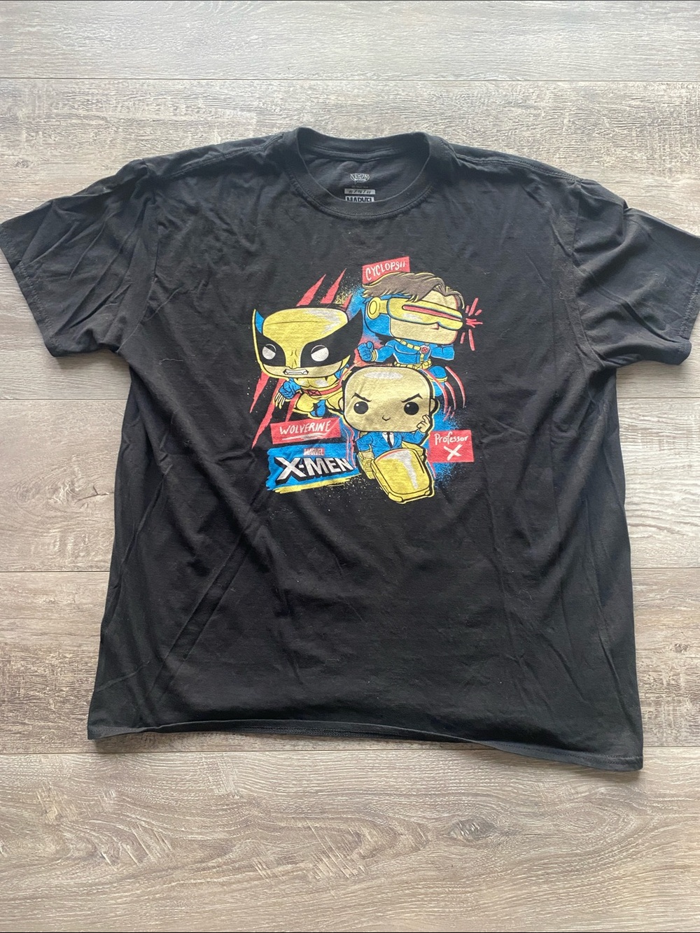 Marvel X-Men Funko Pop Graphic Tee Mens Sz XL Black Short Sleeve
